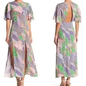 Topshop floral patchwork dress - M